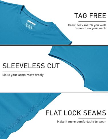 TACVASEN Men's Sleeveless Shirts Quick Dry Tank Tops for Men Sun Protection UPF 50+ Athletic Gym Workout Muscle Shirts in Saudi Arabia