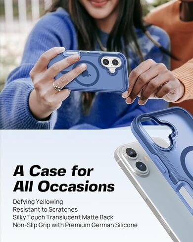 Artsevo Magnetic Magnetic لحالة iPhone 16 Pro Max ، متوافقة مع Magsafe ، حماية من الدرجة العسكرية 360 درجة ، علبة الهاتف غير اللامعة الشفافة ، الوردي الساخن in Kuwait