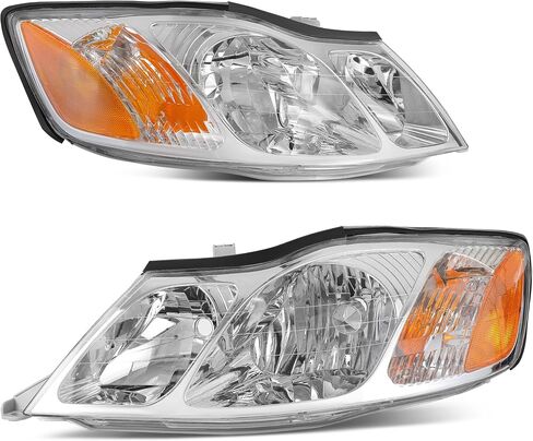 AUTOSAVER88 Headlight Assembly Compatible with 2007 2008 2009 2010 2011 Yaris 07-11 Yaris Base Sedan Headlamp Replacement Pair Black Housing (Not Fit Sport Package/S/ 2-Door Hatchback Models) in Saudi Arabia