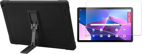 Coopers Tablet CP10 / YQSavior CP10 شاشة واقي مع CASE ، [Kickstand] [Case for Kids] Cover Case المصمم لـ Coopers Tablet CP10 (Black + Glass Film) in Kuwait