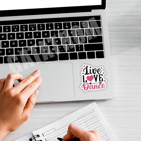 (3pcs) Live Love Love Dance Sticker ملصقات رقص مضحكة راقصات راقصة ، فتيات الرقص ، وصائق الفينيل المقاوم للماء للكتاب ، والكمبيوتر المحمول ، وزجاجة ماء ، وبهلان ، وكوب ، وهدية لموم ماما تين فتاة ، 3 '' x 2.9 " in Kuwait