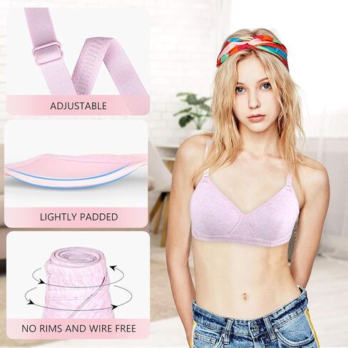 Teens Training Bras for Girls Big Kids Padded Sports Bra Adjustable Straps Bralette with Underpants Sets in Saudi Arabia