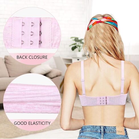 Teens Training Bras for Girls Big Kids Padded Sports Bra Adjustable Straps Bralette with Underpants Sets in Saudi Arabia