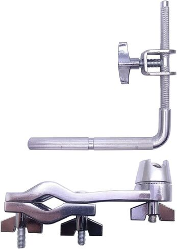 Cowbell Mount L-Rod with Multi-Clamp, 360° Adjustment Drum Set Mounting Clamp with Percussion Mount Rod 9.5mm-12mm, Cowbell Percussion Mounting Bracket for Drum Set Hardware in Saudi Arabia