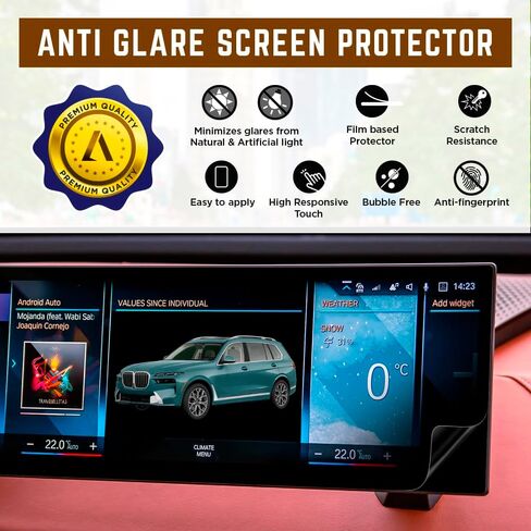 2025 2024 BMW X5 Screen Protector Matte, Anti-Glare, Anti-Fingerprint Clear Protection for Instrument Cluster Infotainment Navigation Display Full Screen Coverage 29.5 Inches in Saudi Arabia