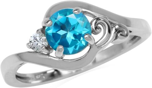 Silvershake Natural Peridot White Gold Plated 925 Sterling Silver Engagement Ring Size 7 in Kuwait