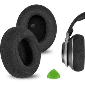 Geekria Comfort Mesh Mesh Fabric Palcs for Turtle Beach Stealth Pro Headphones Manes Fors ، وسمات أذن سماعات الرأس ، وأجزاء أذن تغطية أجزاء (أسود)