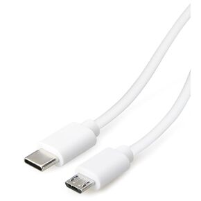 Type USB C to Micro USB Cable Data Sync and Charging Charger Cord, White, 6ft