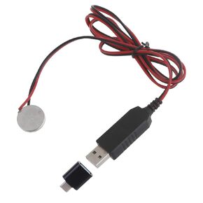 كابل شحن بطارية USB إلى 3V CR2032 مع محول Type-C REPALCE CR2032 3V بطارية CR2032 POWEGULES