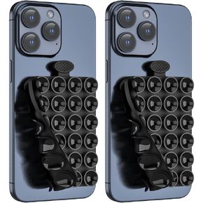 Upgraded Double-Sided Silicone Suction Phone Holder – Hands-Free Mount for Mirror, Bathroom, Kitchen & TikTok Creators (Pack of 2)