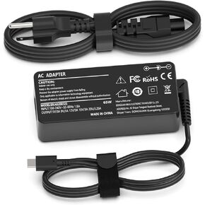 Replacement LG Gram Laptop Charger - Fit for LG Gram 14 15 16 17 Series Laptop 14Z90N 14Z90R 14Z90RS 15Z90R 15Z95N 15Z90Q 16Z90P 16Z90RS 17U70P 17Z90N USB C 65W Laptop Charger AC Adapter