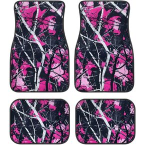 KEIAHUAN Purple Dragon Car Floor Mats for Women Men Gift Full Set of Front & Rear Anti-Slip Foot Mat All Weather Universal Fit for Auto Cars Sedan SUV Automotive Interior