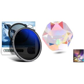 NEEWER 67mm Variable ND Filter ND2-ND400 (1-9 Stops), Neutral Density Filter, Multiple Coatings, Water and Scratch Resistant, CY004 Crystal Included