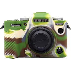 X-T5 Case, BMAOLLONGB Fullbody Ultra-Thin Lightweight Rubber Soft Silicone Housing Case Bag Cover for Fujiflim X-T5 XT5 (Coffee)