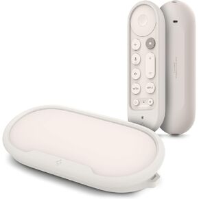 Spigen Silicone Fit Case و Silicone Fit Mount مصممة لـ Google TV (4K) صوت عن بُعد وجوجل TV Treamer (4K) 2024 - الخزف