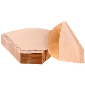 #4 Cone Coffee Filters, Unbleached Coffee Filters 8-12 Cup Natural Brown Coffee Filters 4 Cone Paper, Number 4 Coffee Filters Compatible with Pour Over and Drip Coffee Maker, 100 Count