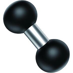 Double 1" Ball Mount Base Ball Adapter Compatible with RAM Mounts B Size 1 inch Double Ball Socket Arms, Black-1