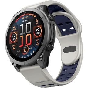 Compatible with Fenix 8 47mm/Fenix E/Fenix 7/6/5 Watch Band 22mm Easy-fit Silicone Soft Sport Band Replacment for Fenix 7 Pro/Fenix 6 Pro/Fenix 5 Plus/Forerunner 945/935 Smartwatches