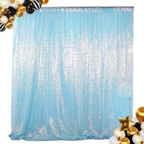 ShinyBeauty Sequin Backdrop 6FTx6FT Royal Blue Wedding Shimmer Fabric Background for Baby Shower, Party Event - Photo Booth Sparkle Sequin Wall