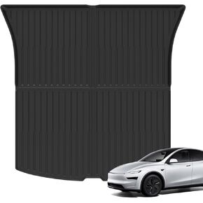 KIKIMO for Tesla Model Y Trunk Mat Cargo Mat 2020-2023 2024, for Tesla Model Y 5-Seater Accessories, All Weather TPE Cargo Trunk Liner, Heavy Duty Non Slip Trunk Protector Custom Fit for Model Y