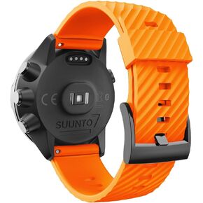 Replacement Strap Bands,Compatible for suunto 7/9/9 baro/spartan sport/D5,Silicone Watch Band (Orange)