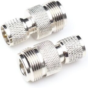N أنثى إلى موصلات الذكور Mini UHF ، Mini UHF إلى N Type محولات N نوع المحور الموصل RF محول Coax 2packs