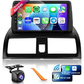8 CORE 4G+64G Car Radio Stereo for Honda Accord 2004-2007 with Wireless CarPlay/Android Auto, 9 Inch 1280 * 720P IPS Touch Screen Android 13 GPS WiFi Bluetooth 32-Band DSP HD Backup Camera
