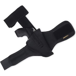 Ankle Concealed Carry Revolver Holster - Fits: Most J Frames .38, S&W, Charters, Rossi, LCR, Taurus 38 - Concealed and Comfortable to use (68B) (Right)
