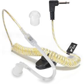 HYS 1 Wire 3.5mm Receiver/Listen Only Earpiece with Acoustic Tube for Law Enforcement, Listen Only Dynamic Balanced Armature Wired Earbuds Earpiece for Motorola Midland 3.5mm Shoulder Speaker Mic