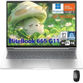 HP Elitebook 665 G11 16" FHD+ Business Laptop Computer, AMD Ryzen 5 7535U (Beat i5-1335U), 32GB DDR5 RAM, 1TB PCIe SSD, WiFi 6E, Backlit Keyboard, Fingerprint Reader, HDMI, Windows 11 Pro, Vent-Hear