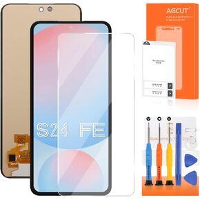 OLED for Samsung Galaxy S24 FE Screen Replacement for Samsung S24 FE LCD Display SM-S721B SM-S721W SM-S721U LCD Digitizer Touch Screen Assembly Repair Part (Support Fingerprint)