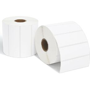 ESSENTIAL 2"x 1" White Direct Thermal Barcode Labels, Shipping Labels, Compatible with Zebra & Rollo Label Printer, 1300 Labels of Roll (1 Roll)