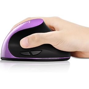 Wireless Ergonomic Mouse Vertical Mouse 1000/1200/1600 DPI Laptop,Desktop,PC,MacBook Purple