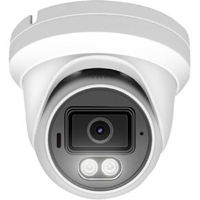 Hikvision/Uniview Compatible 5MP Full Color Night Vision PoE IP Turret Dome Camera, 2.8mm Wide Angle, H.265, Compatible with Hikvision Uniview NVR, NDAA Compliant