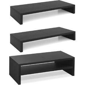 TEAMIX 2 Tiers +2 Pack Desktop Monitor Stand Riser 20 Inch Printer Stand, Desktop Organizer.