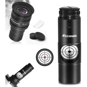 Astromania Telescope Eyepiece 9mm, Wide Angle 58 Degree - Bundle with - Alignment 1.25" Laser Collimator
