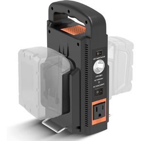 ترقية 3.0 العاكس لبطارية Milwaukee 18V ، شحن سريع QC3.0 USB و PD3.0 Type-C ، 12V/6A DC-Output ، 180W محمول الطاقة المحمولة تحويل 18 فولت إلى 110 فولت ~ 120 فولت