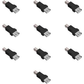 USB 2.0 A Female to B Male Adapter for Printer and Device Connection 10 Pcs Pack
