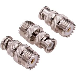 3pcs BNC Male Plug to UHF Female SO239 Jack Adapter RF coaxial Coax Adapter Connector(Y07-3)