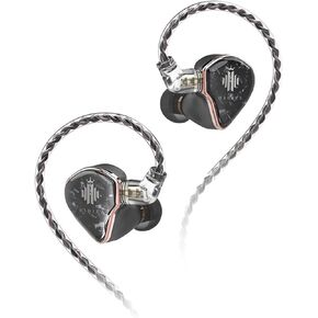 MD4 4 Balanced Armature Drivers HiFi in-Ear Monitors IEMs in-Ear Earphones,Active Noise Cancelling, Personalized Spatial Audio, Customizable Fit, Hybrid Banlance Armature Headphones (Black)