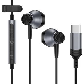 Pixel 9A Magnetic USB Type C Wired Headphone for Google Pixel 9a/9/8/7/6, iPhone 16E/16 Pro Max,Type C Earphone with Microphone Volume Control Stereo Noise Canceling Earbuds for Samsug Galaxy S25/S24