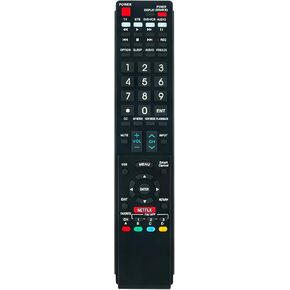 Replacement Remote Control Applicable for Sharp Aquos TV LC-50LE650U LC-80LE857U LC-80LE650U LC-70LE650U LC-60LE650U LC-80C6500U LC-70C6500U LC-60LE757U LC-80LE757U LC-60C6500U LC-70LE857U LC-70LE755U