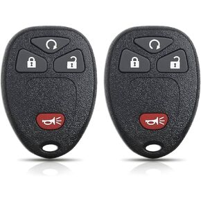 Key Fob Replacement Fits for 2007-2013 GMC Sierra Yukon Chevy Avalanche Silverado Traverse Equinox Express Buick Enclave/ 07-10 Cadillac Escalade OUC60270, OUC60221 (Pack of 2)