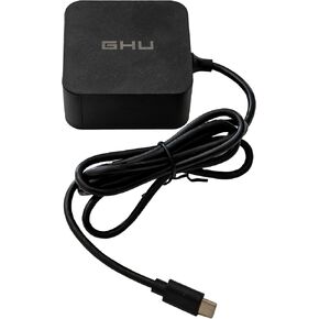 GHU Premium 65W USB-C Fast Charger (Black) - Optimized for Dell XPS Series: 13, 12, 14 - Efficient & Sleek Power Adapter