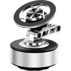 Magnetic Suction Cup Car Phone Holder, Adjustable Foldable 1260° Rotation Phone Holder for Windshield Dashboard, Portable Universal Electric Vacuum Magnetic Suction Car Phone Mount
