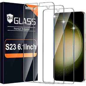 3 حزمة لوقاية شاشة Samsung Galaxy S23 ، الزجاج المقسّر 9H ، بصمة الموجات فوق الصوتية متوافقة