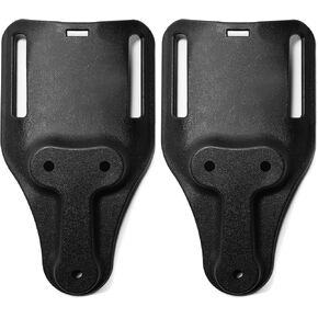 Mid Ride CUBL,Holstopia Mid-Ride Universal Belt Loop Adapter Fits 3-Hole Patterned Hoster,with 2" Belt Slot,BLK,2-Pack Black