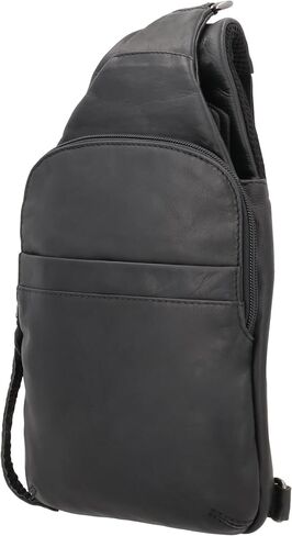 Dakota Unisex Leather Concealed Carry Sling Bag - Medium Frame Handgun - Concealment pockets with Magnetic Closure and Universal Holster Backpack (Dark Brown) - 7" L x 15" H x 2" D in Saudi Arabia