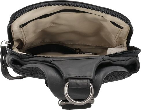 Dakota Unisex Leather Concealed Carry Sling Bag - Medium Frame Handgun - Concealment pockets with Magnetic Closure and Universal Holster Backpack (Dark Brown) - 7" L x 15" H x 2" D in Saudi Arabia