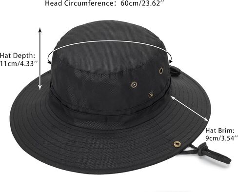 Men's Sun-Hat Wide-Brim-Bucket UV-Protection - Summer Foldable Boonie Safari Cap for Outdoor in Saudi Arabia
